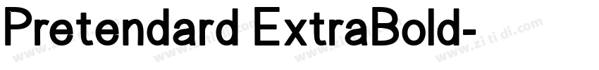 Pretendard ExtraBold字体转换
